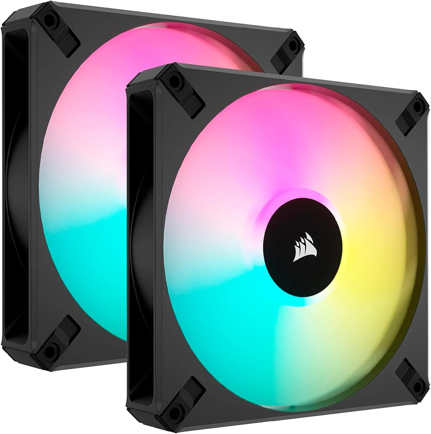 Corsair iCUE AF140 RGB ELITE 140mm PWM Dual Fan Kit 連 iCUE Lighting Node CORE RGB 控制器 - Black 黑色 (Twin Pack 兩件裝) CO-9050156-WW