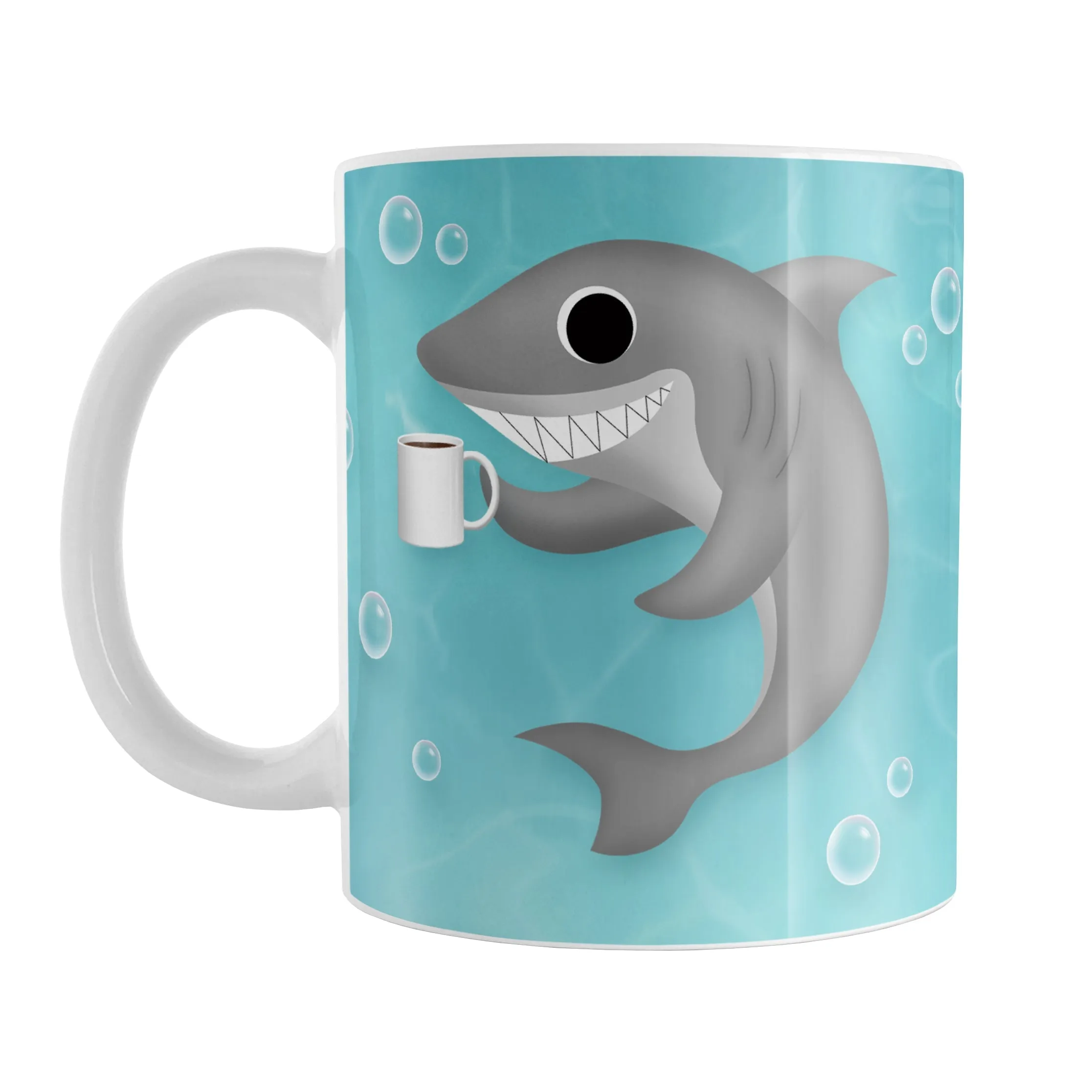 Cute Underwater Coffee Shark Mug