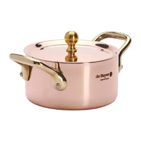 De Buyer Inocuivre Mini Saucepan with Brass Handles 10cm