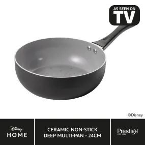 Disney Monochrome Mickey Mouse: Ceramic Non-Stick Deep Multi-Pan - 24cm