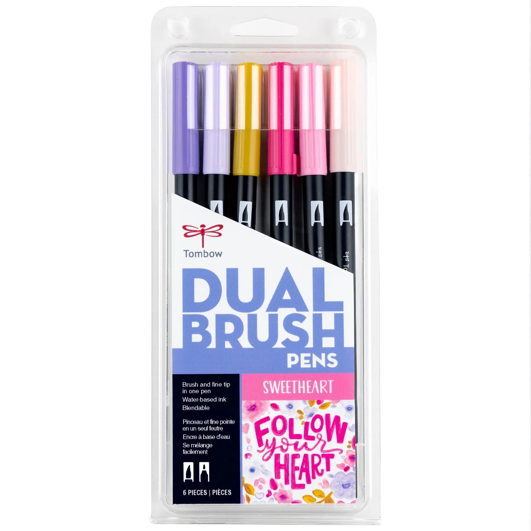 Dual Brush Pen Art Markers: 6-Pack | Tombow