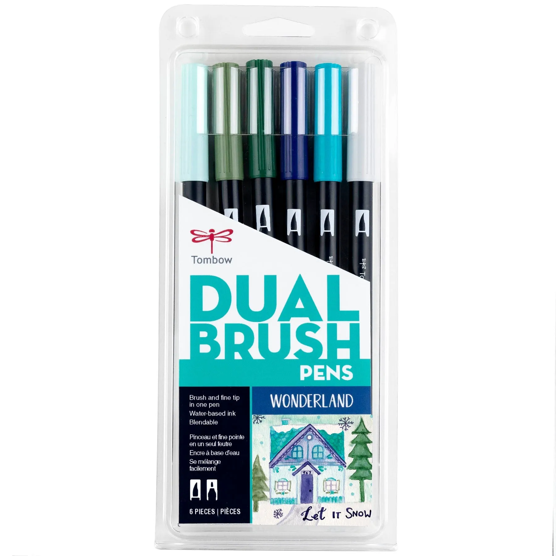 Dual Brush Pen Art Markers: 6-Pack | Tombow