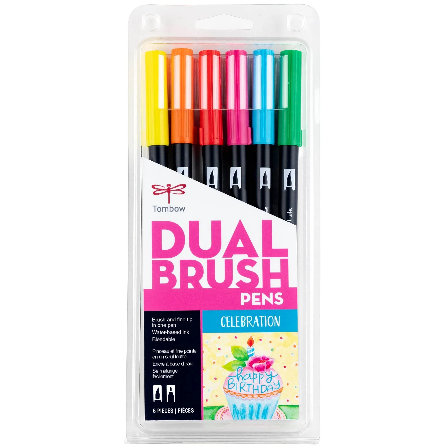 Dual Brush Pen Art Markers: 6-Pack | Tombow