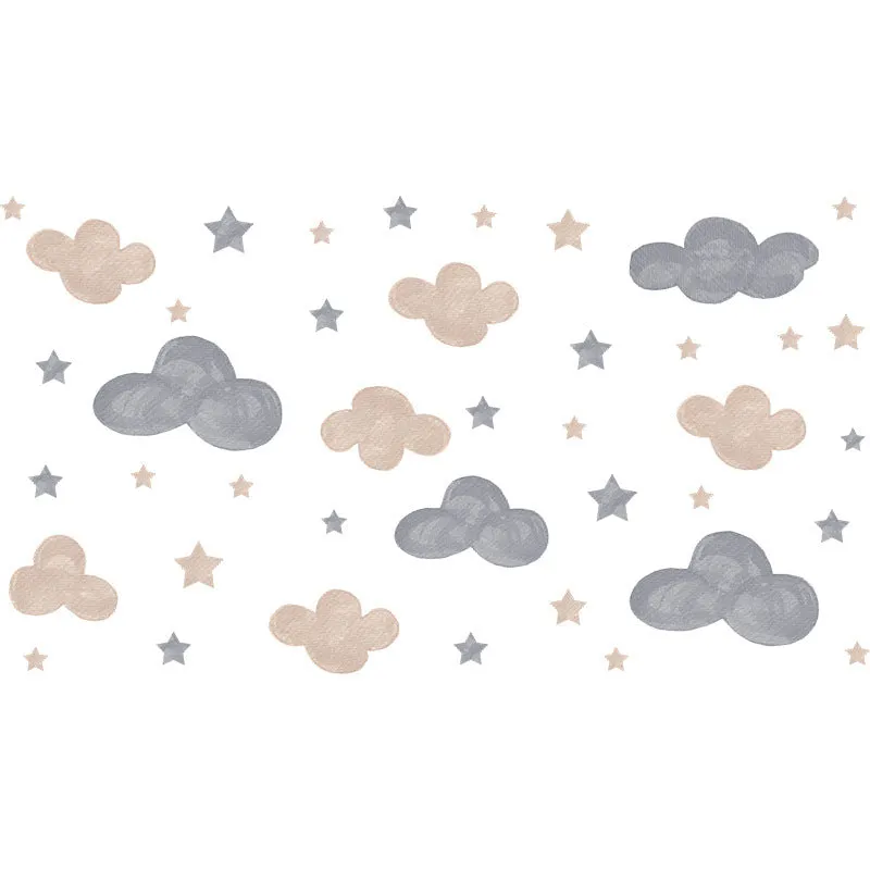 Earthy Clouds Nursery Wall Decal Stickers