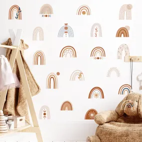 Earthy Rainbows Nursery Decor Wall Decal Stickers