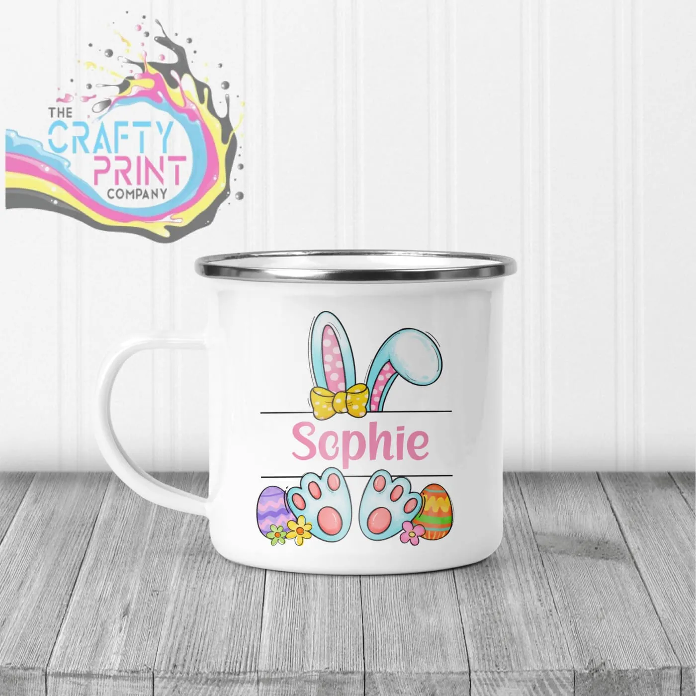 Easter Bunny Ears Feet Personalised Mug