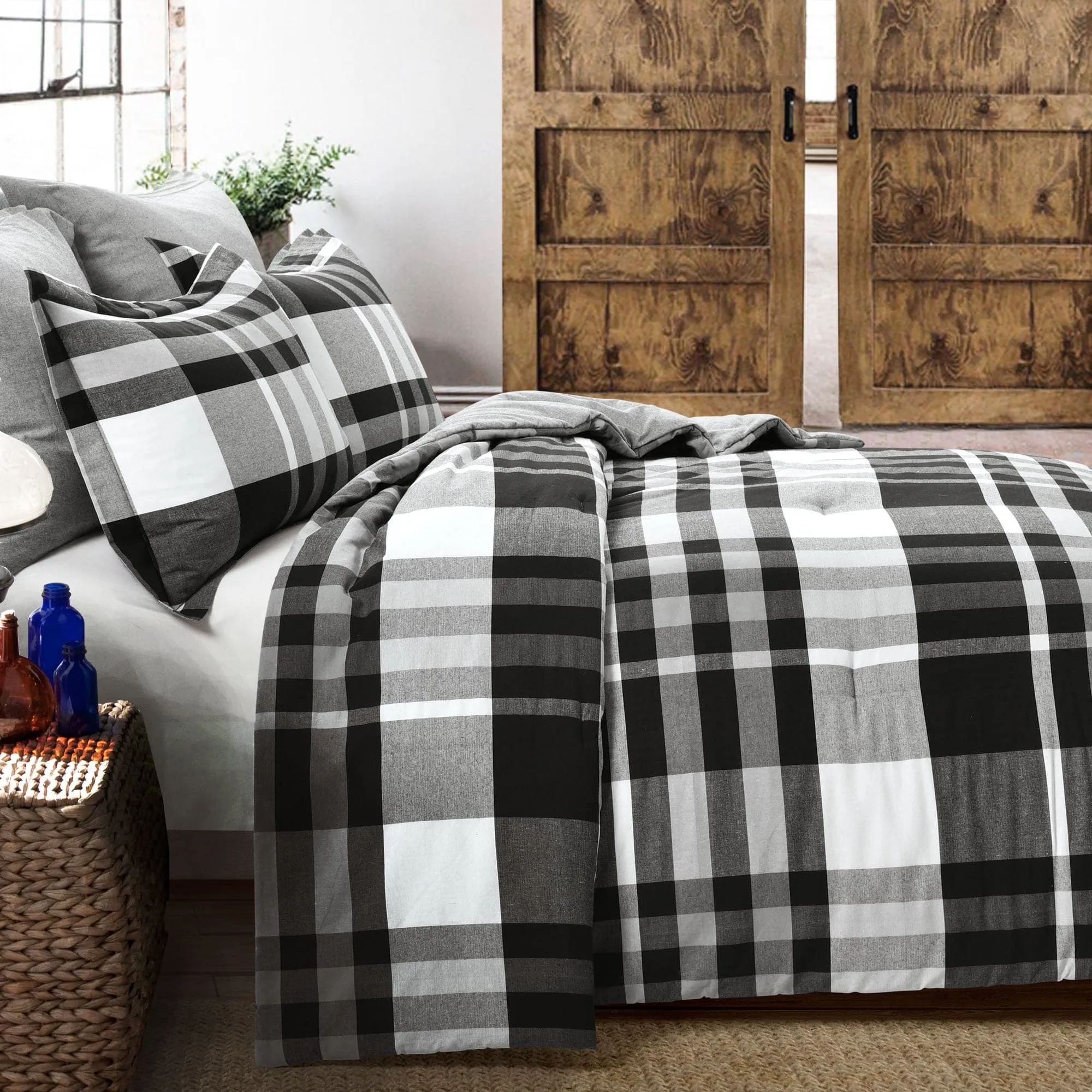 Farmhouse Yarn Dyed Plaid Comforter 5 Piece Set