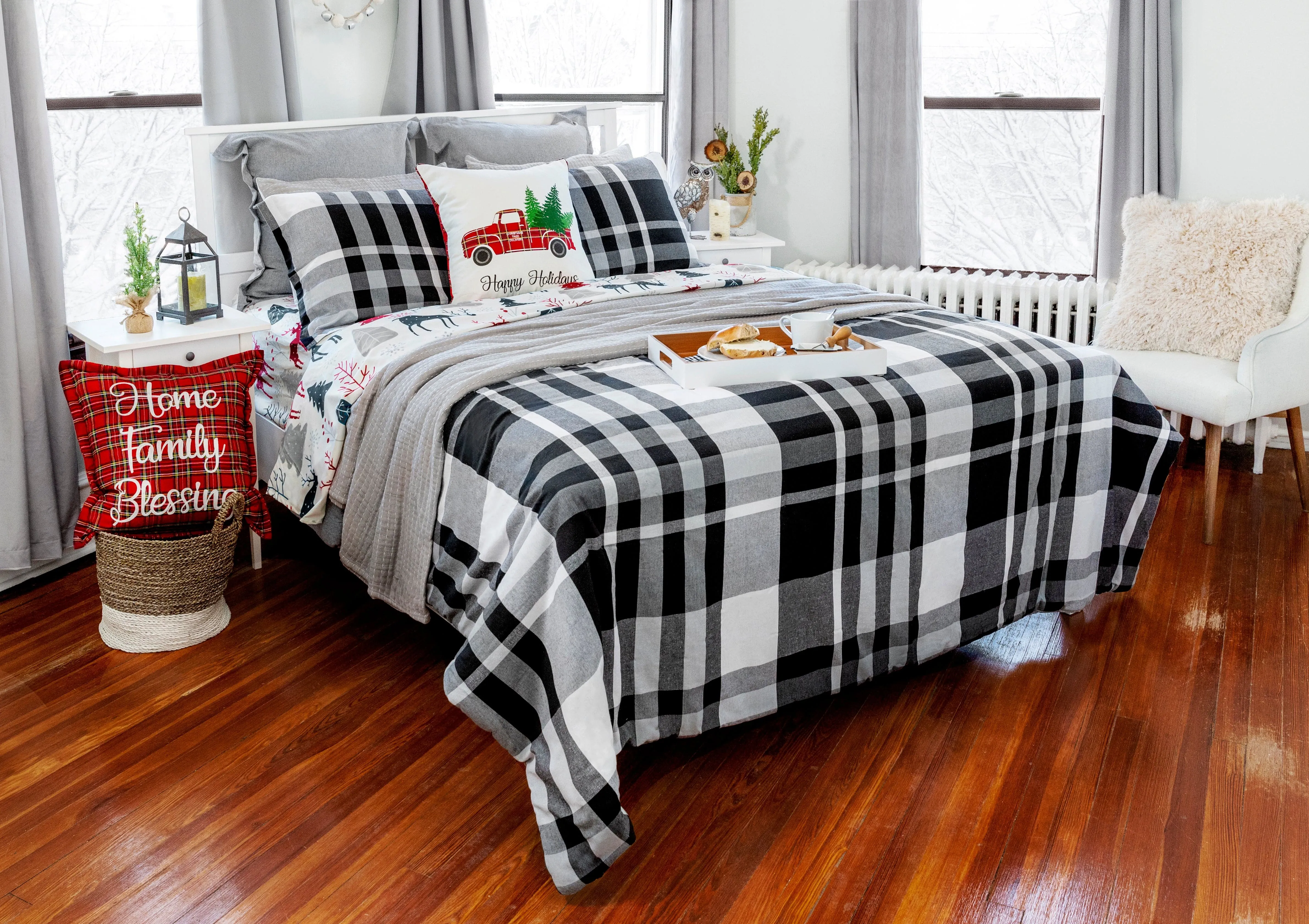 Farmhouse Yarn Dyed Plaid Comforter 5 Piece Set