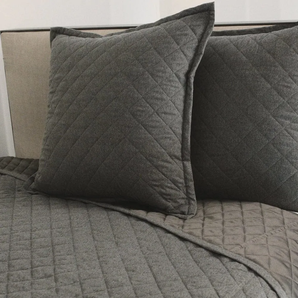 Flannel Grey Coverlet Set by Ann Gish