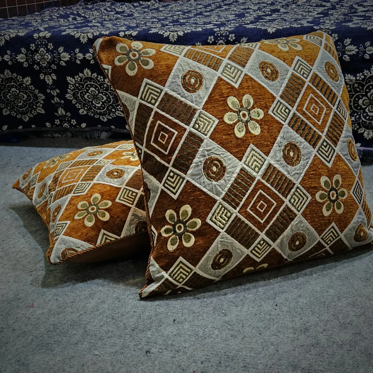 Floor Cushion Cover 2Pcs Set