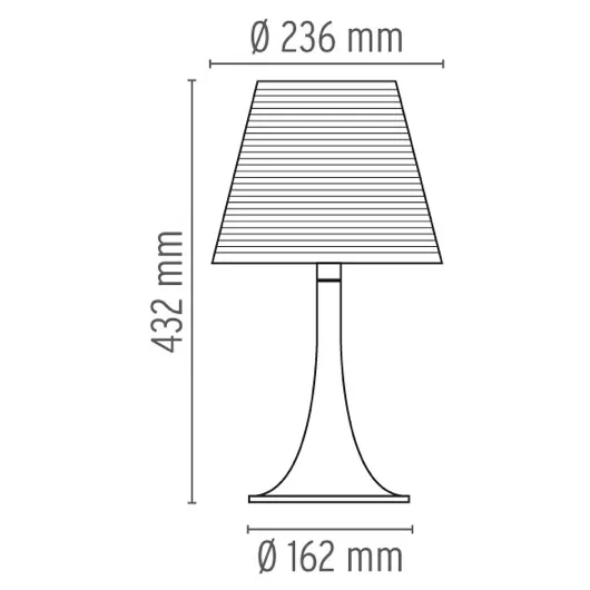 FLOS Miss K Aluminized Black Table Lamp