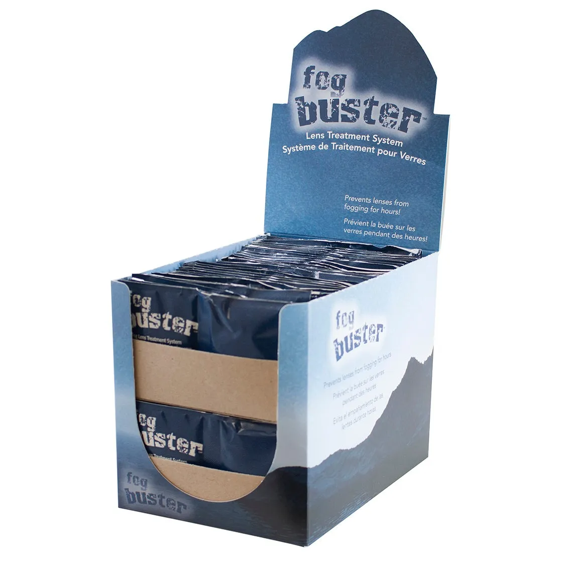 Fog Buster Anti-Fog Wipes, Single Use, 60 Wipes per Box