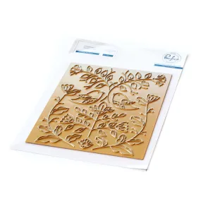 Folk Art Birds hot foil plate