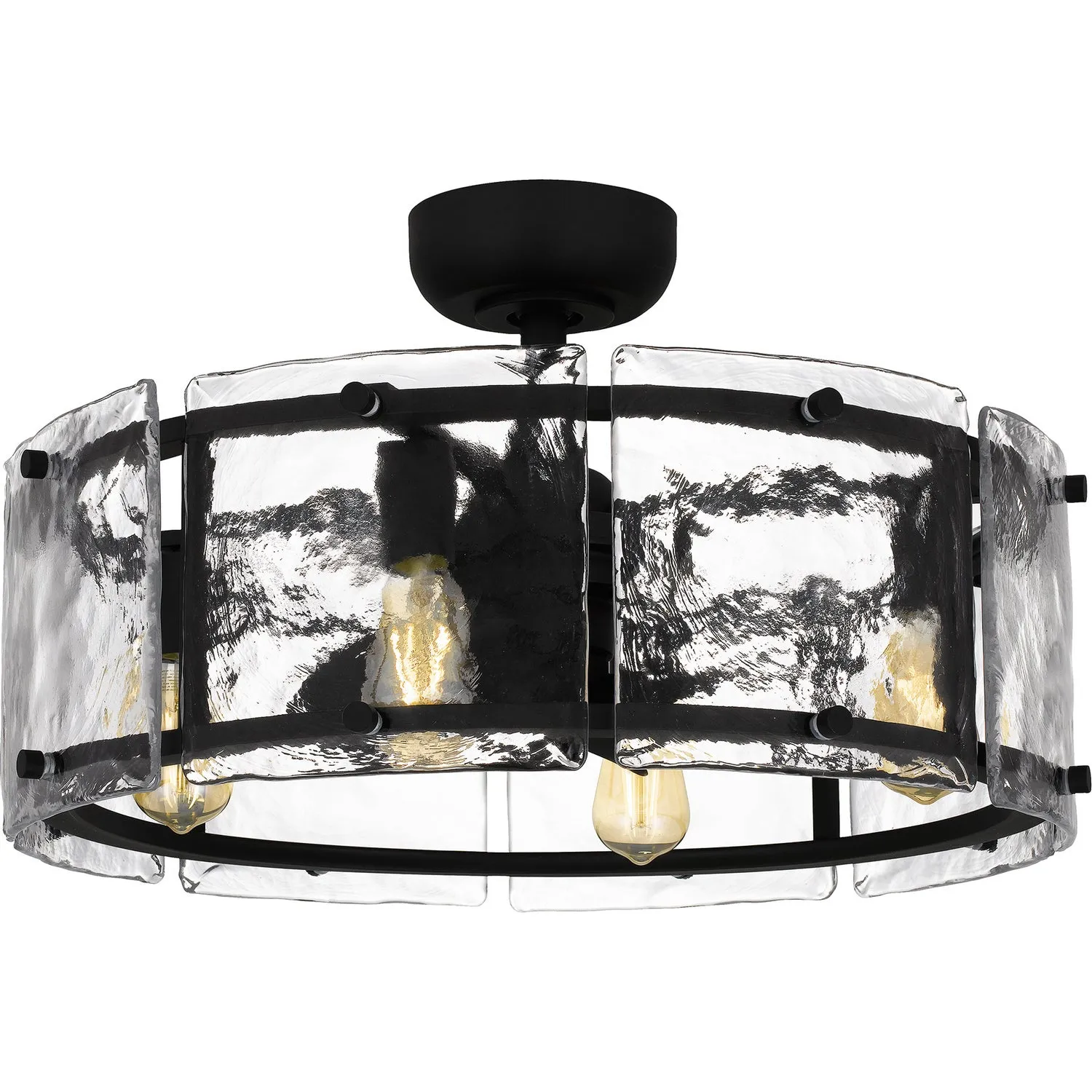 Fortress 4-Light Fandelier in Earth Black