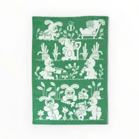 Garden Rabbits Tea Towel