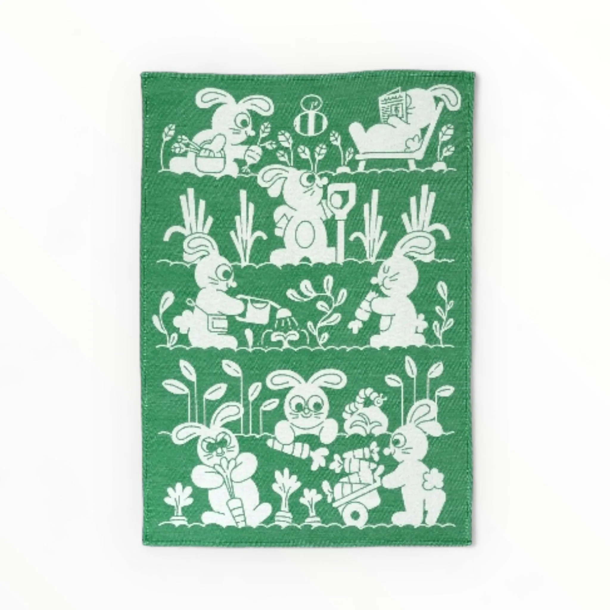 Garden Rabbits Tea Towel