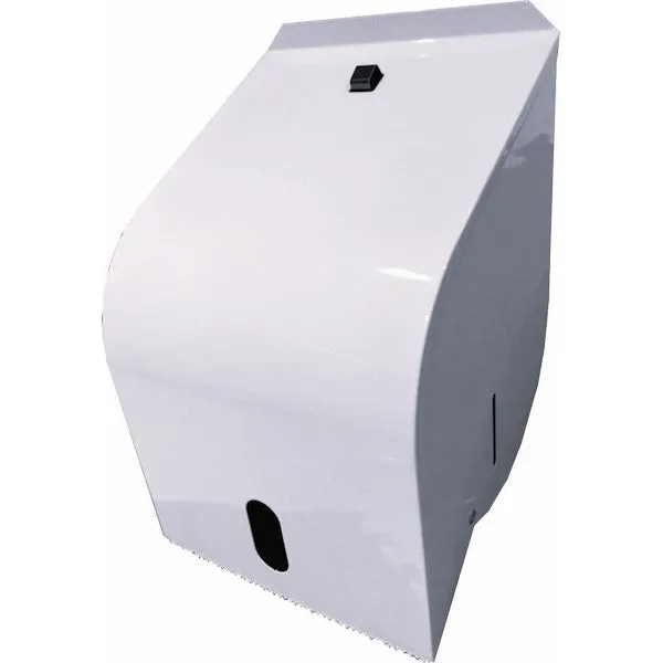 Gentility White Hand Towel Roll Dispenser Metal