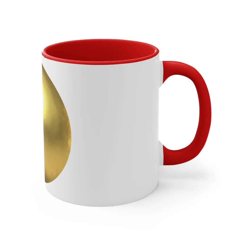 Gold Material Accent Coffee Mug, 11oz