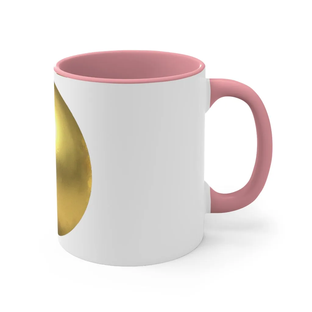 Gold Material Accent Coffee Mug, 11oz