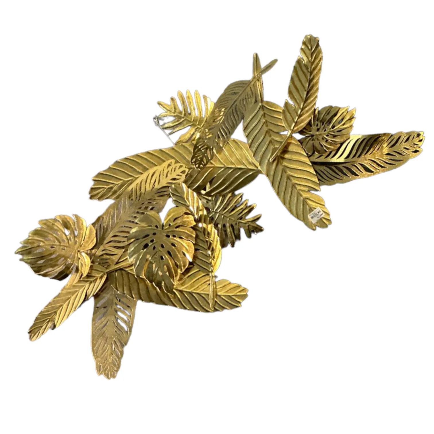 Golden Leaf Metal Wall Hanging