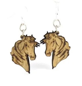 Green Tree Horse Profile Earrings #1488