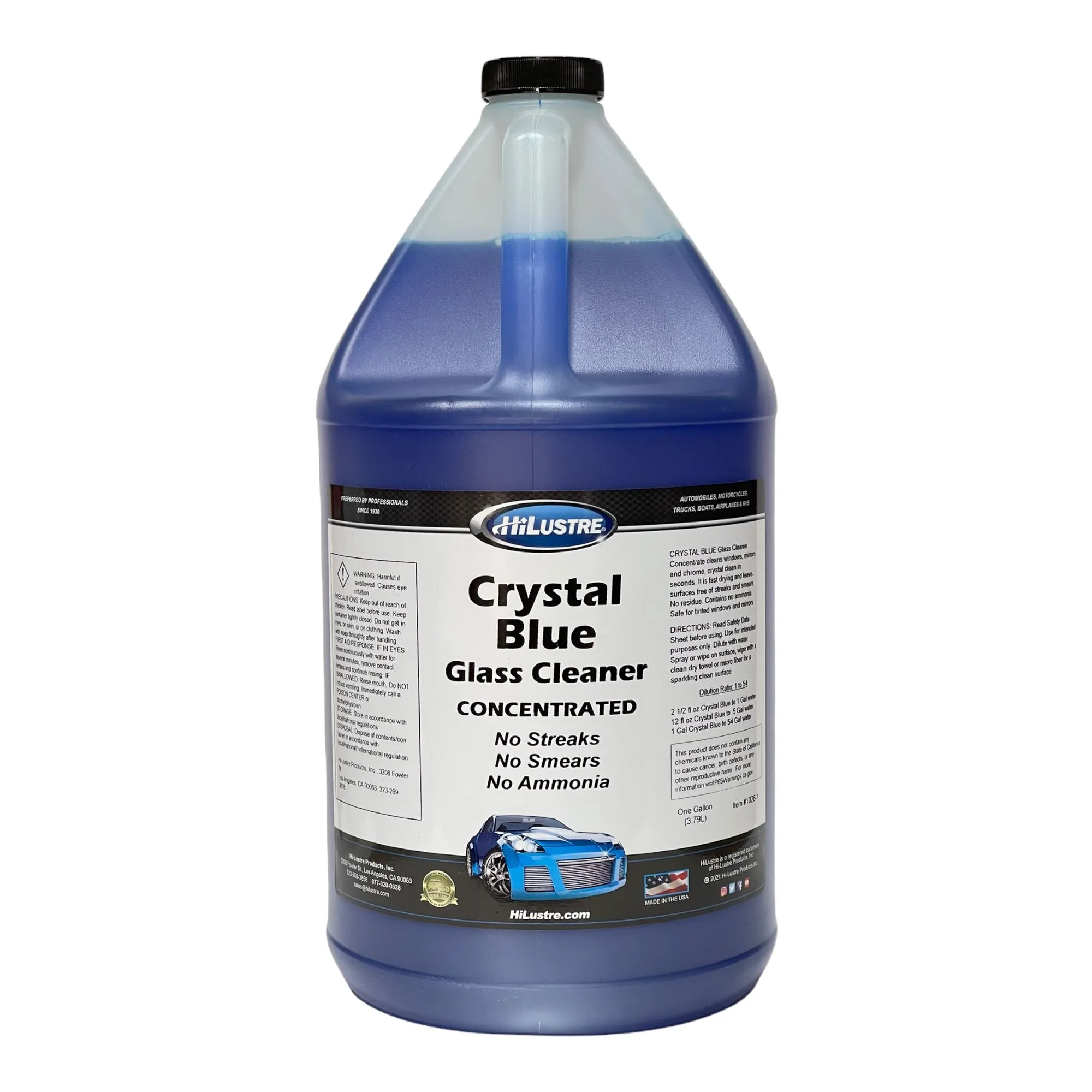 HiLustre® Crystal Blue Glass Cleaner Concentrate