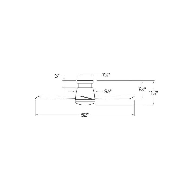 Hinkley 902752F Trey 52" Outdoor Ceiling Fan with LED Light Kit