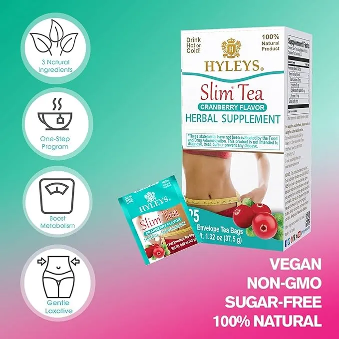 Hyleys Slim Tea Cranbery Flavor Tea 25ct