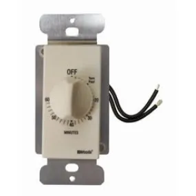 In-Wall 60-Minute Switch Outlet/Appliance Timer, Almond