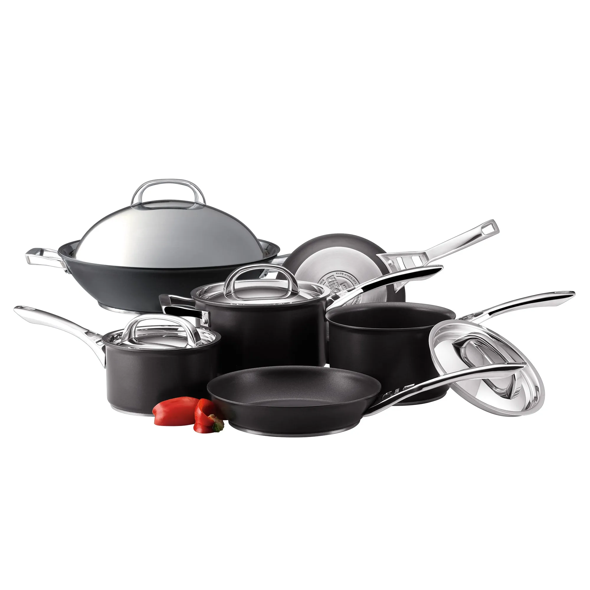 Infinite Non-Stick Induction Skillet, Saucepan & Wok Pan Set - 6 Pieces