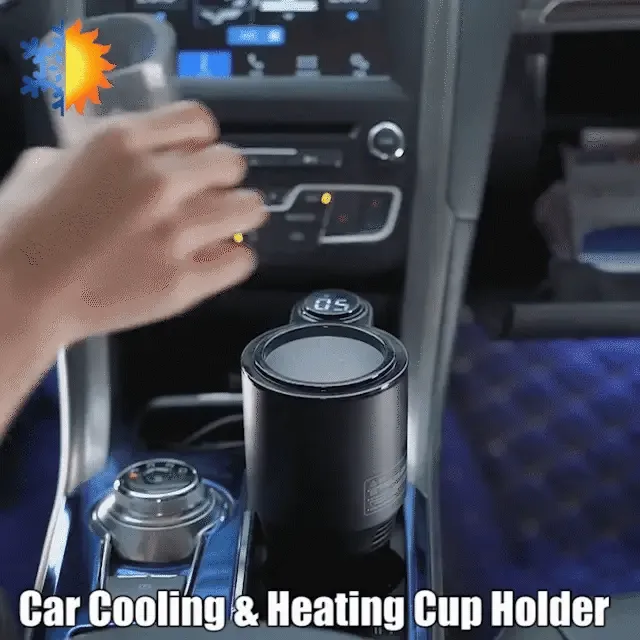 Insulated Car Travel Mug - Hot & Cold Thermal Cup Holder for Cars