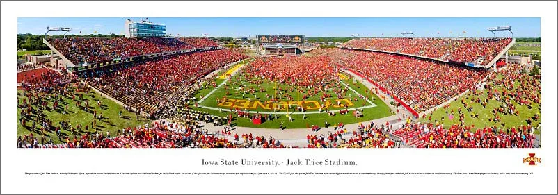 Iowa State Cyclones Football "Rush the Field" (2011) Panoramic Poster Print - Blakeway