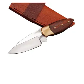 J2 Stainless Steel Skinner Knife with Rosewood and Brass Handle