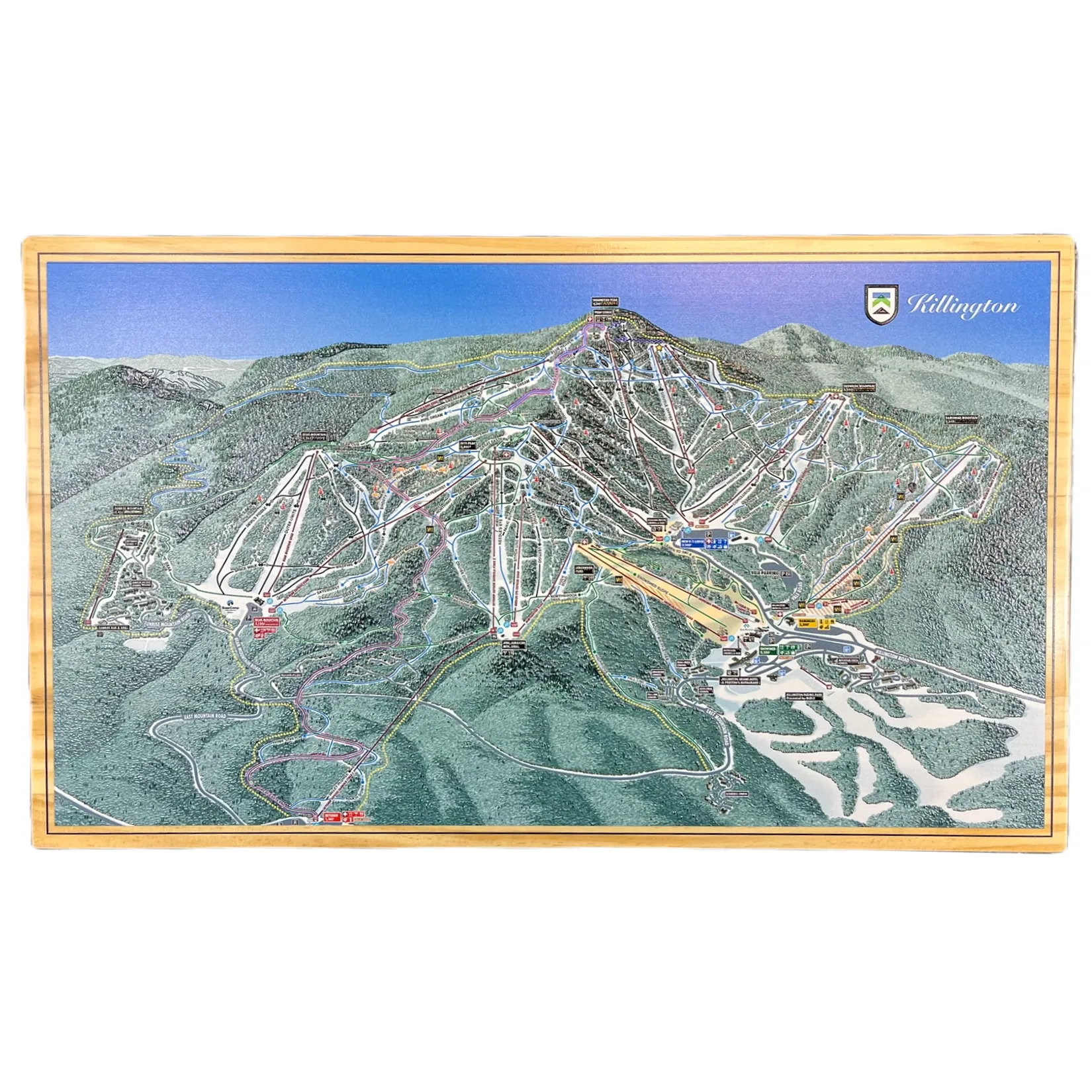 Killington Fire & Pine Trail Map 11"x19"