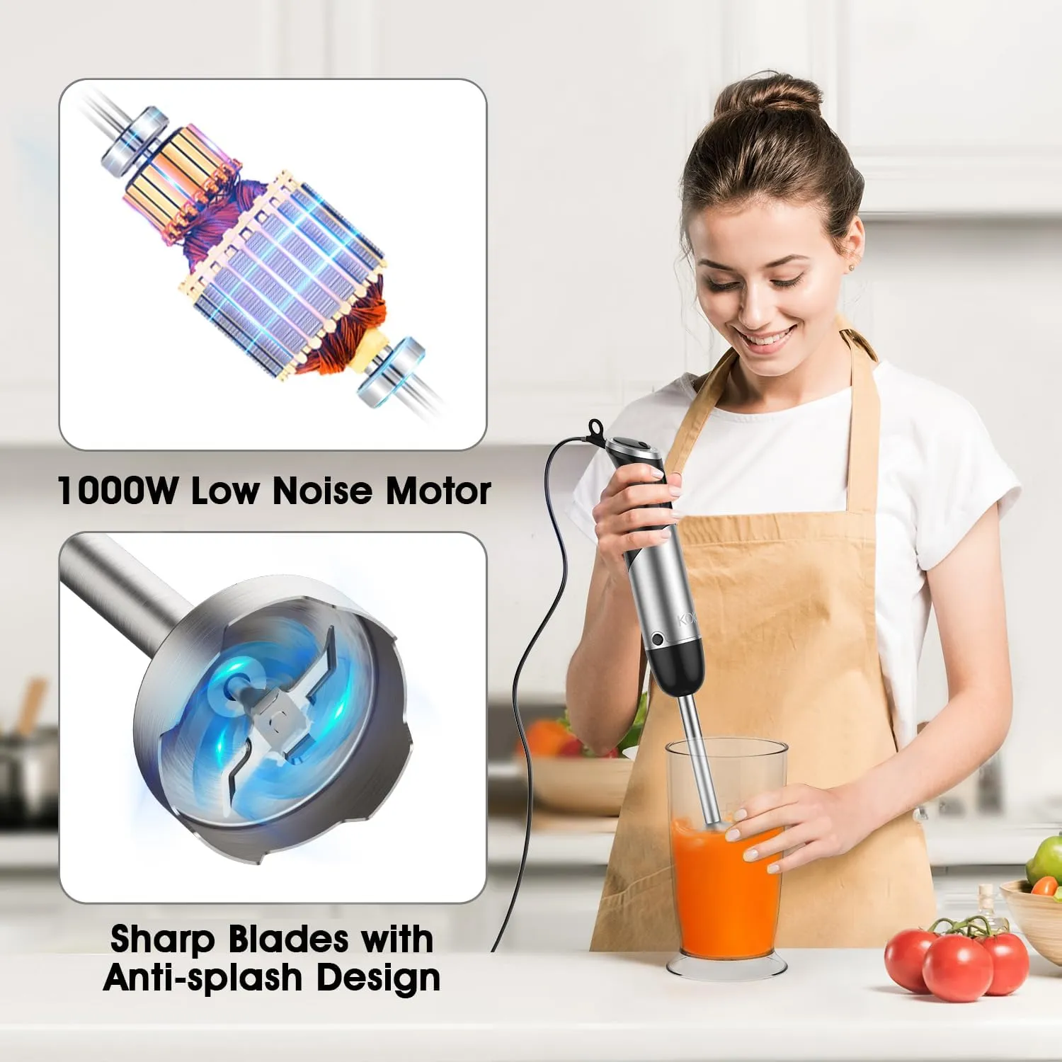 KOIOS Upgraded 1000W Immersion Blender Handheld