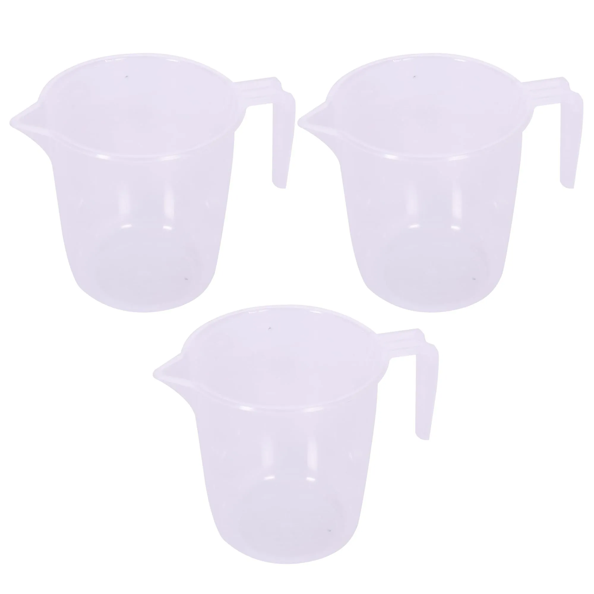 Kuber Industries Bathroom Mug | Plastic Bath Mug for Bathroom | Bath Mug | Mug for Bathroom | Mug for Toilet | Washroom Jug | 111 Bath Mug | 1 LTR | Pack of 3 | Transparent