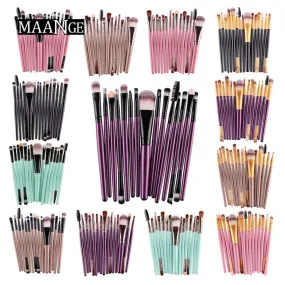 MAANGE Pro 15Pcs Makeup Brushes Cosmetic Beauty Hot Tool Kit FREE SHIPPING