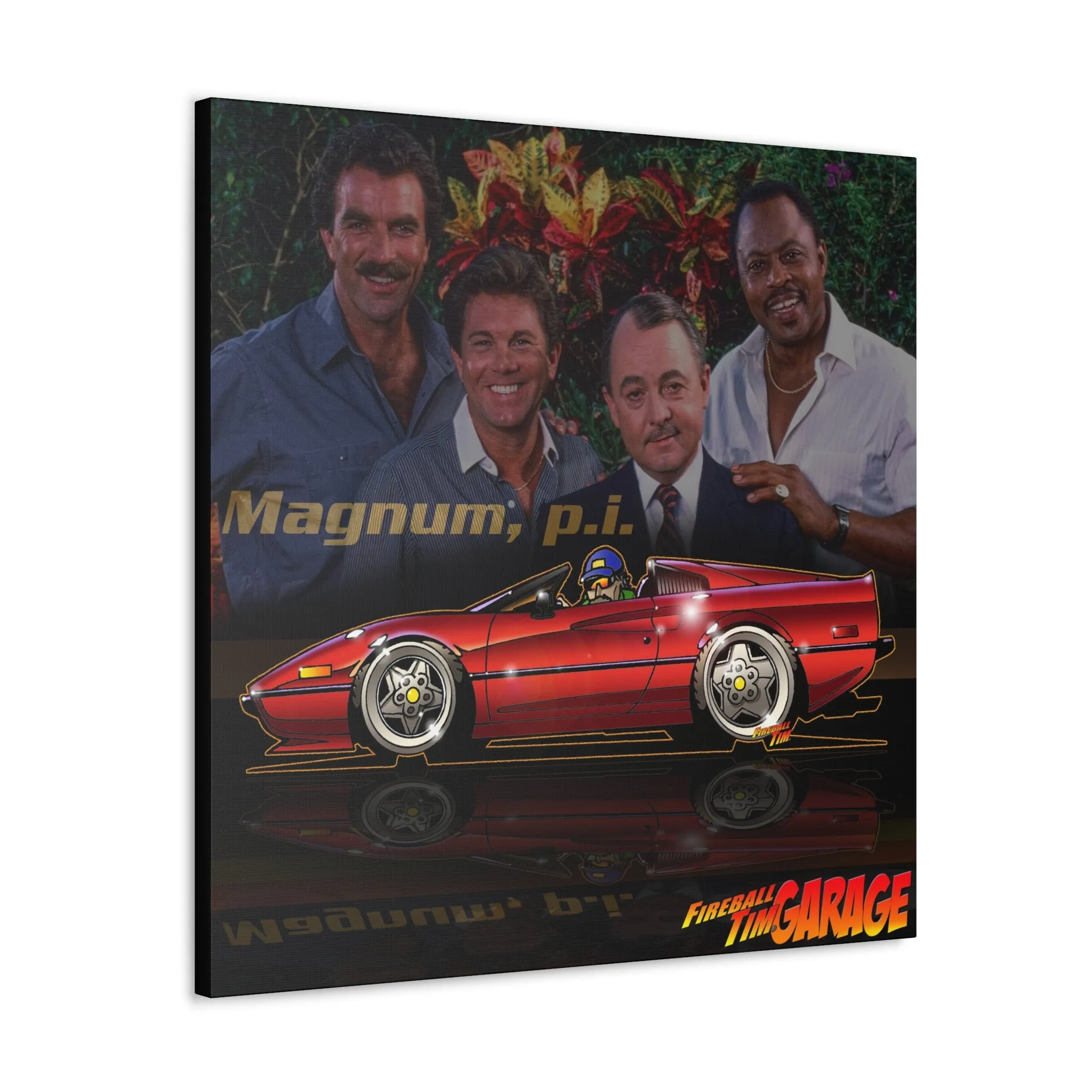 MAGNUM PI FERRARI 308 GTS Concept Art Canvas MASTERPRINT