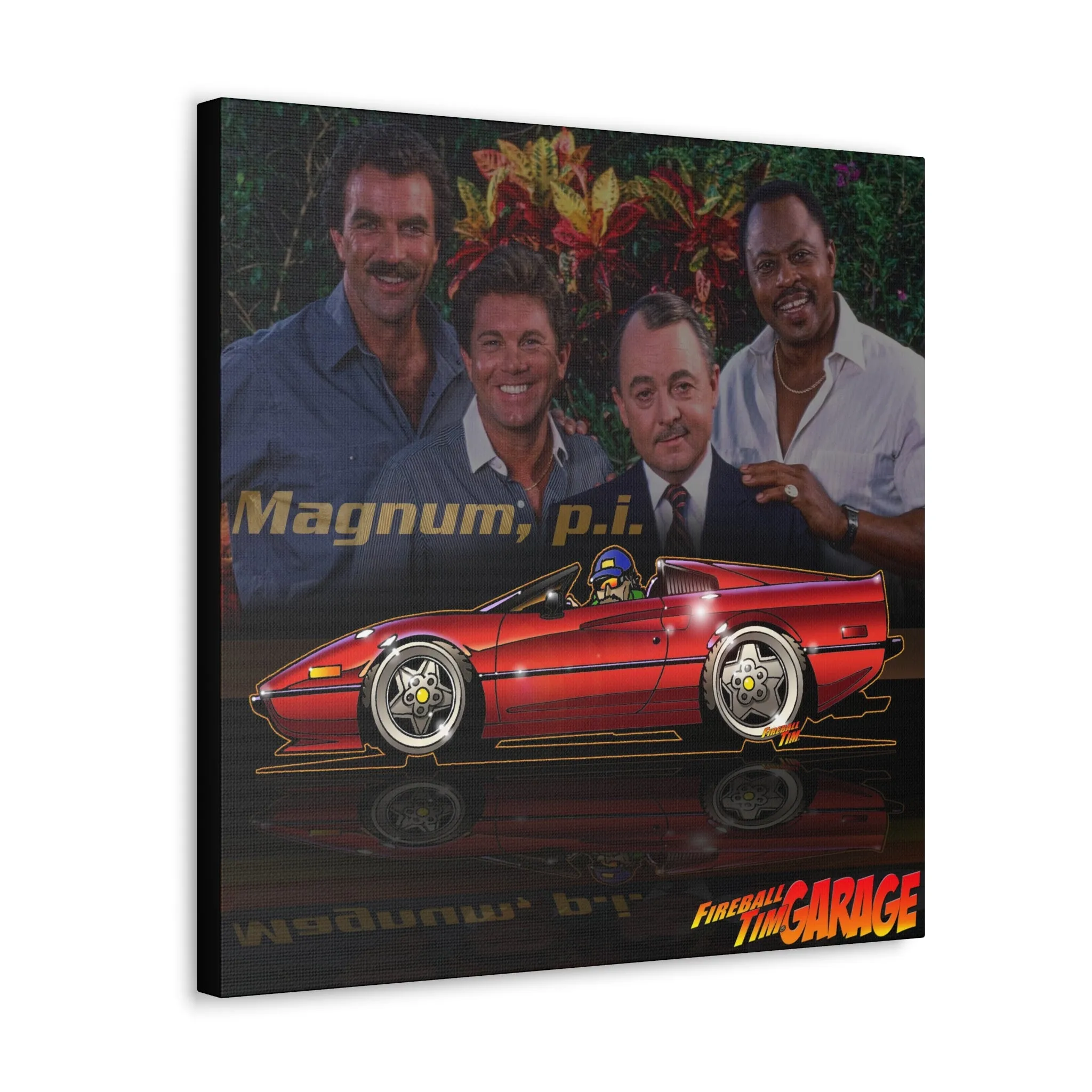 MAGNUM PI FERRARI 308 GTS Concept Art Canvas MASTERPRINT