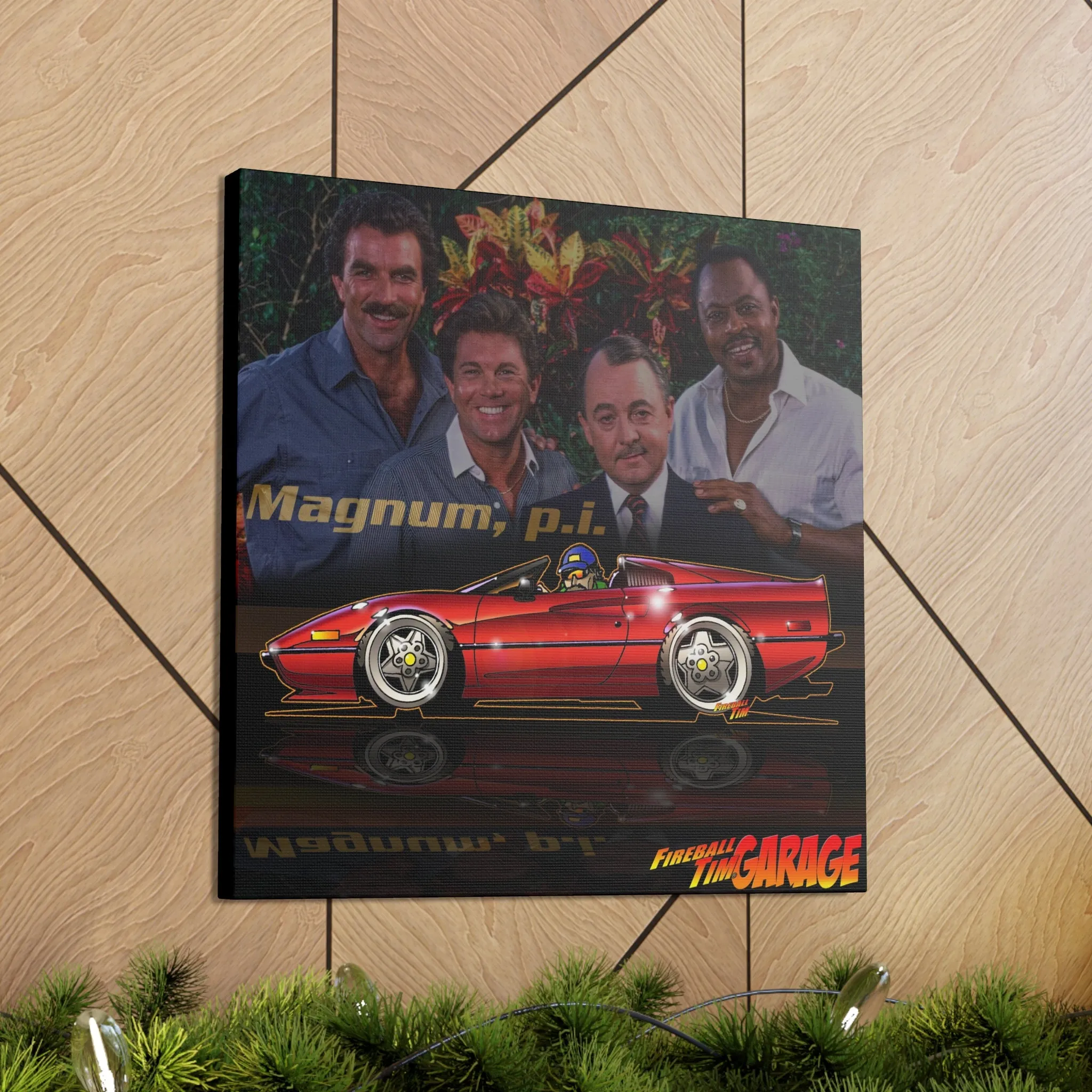 MAGNUM PI FERRARI 308 GTS Concept Art Canvas MASTERPRINT