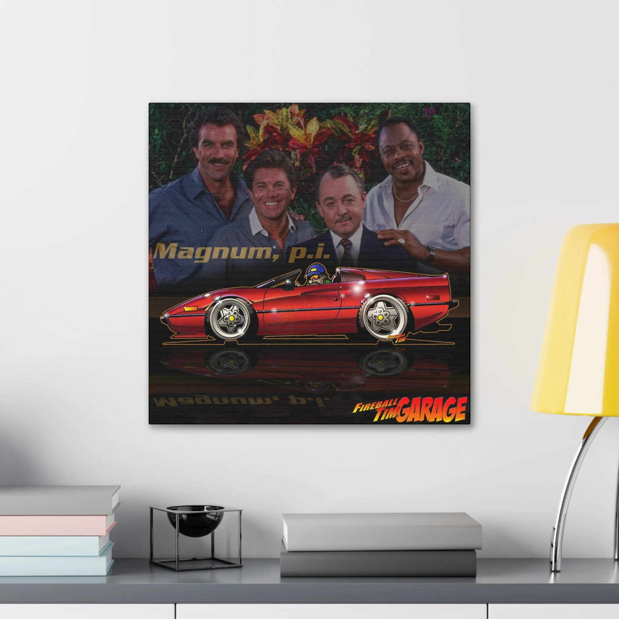 MAGNUM PI FERRARI 308 GTS Concept Art Canvas MASTERPRINT