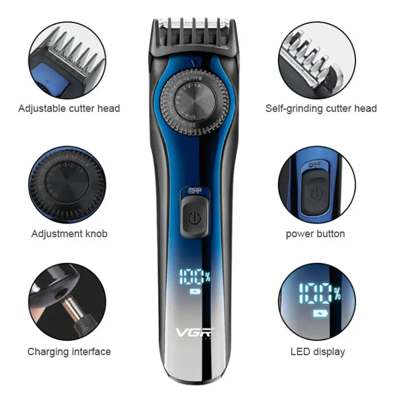 Men Hair Beard Trimmer Hair Clipper Cutting Shaver