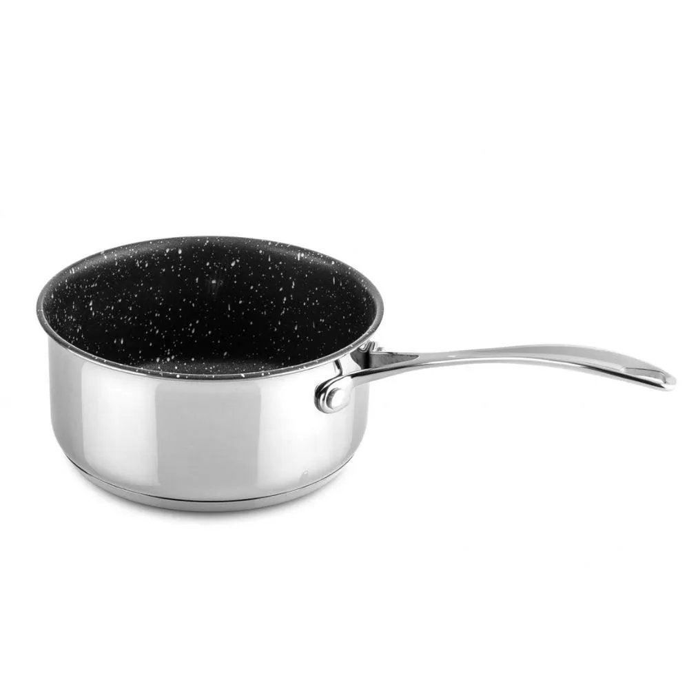 Mepra Glamour Stone casserole one handle with lid diam. 16 cm.