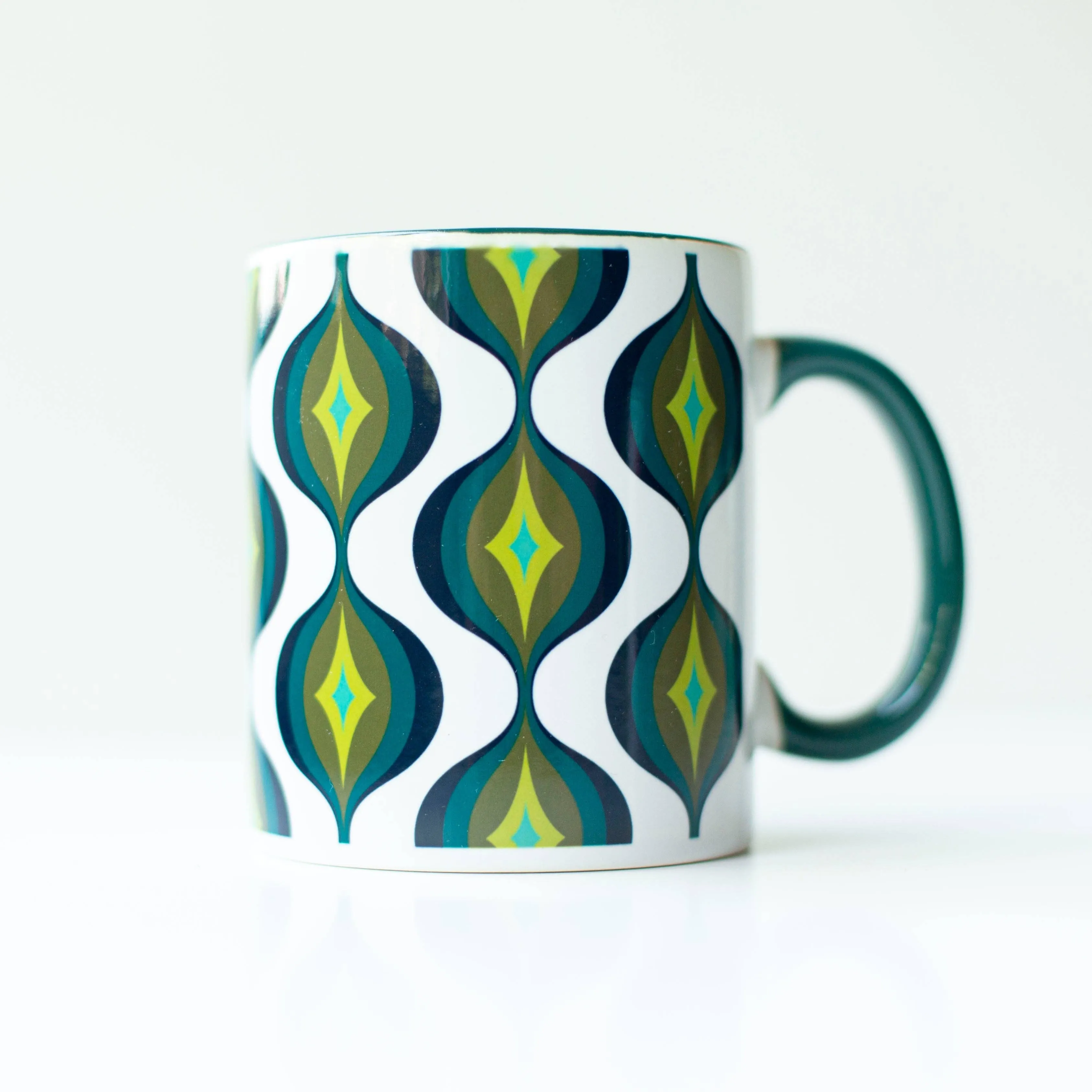 Mid Century Diamond Waves Coffee Mug