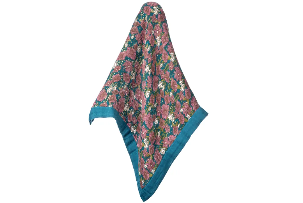 Milkbarn - Mini Lovely Comforter Bamboo - Teal Floral