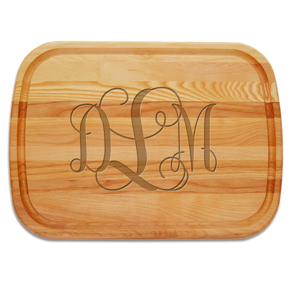 Monogram Large Wooden Cutting Board