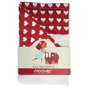 Moover Classic Dolls Pram Bedding - Red