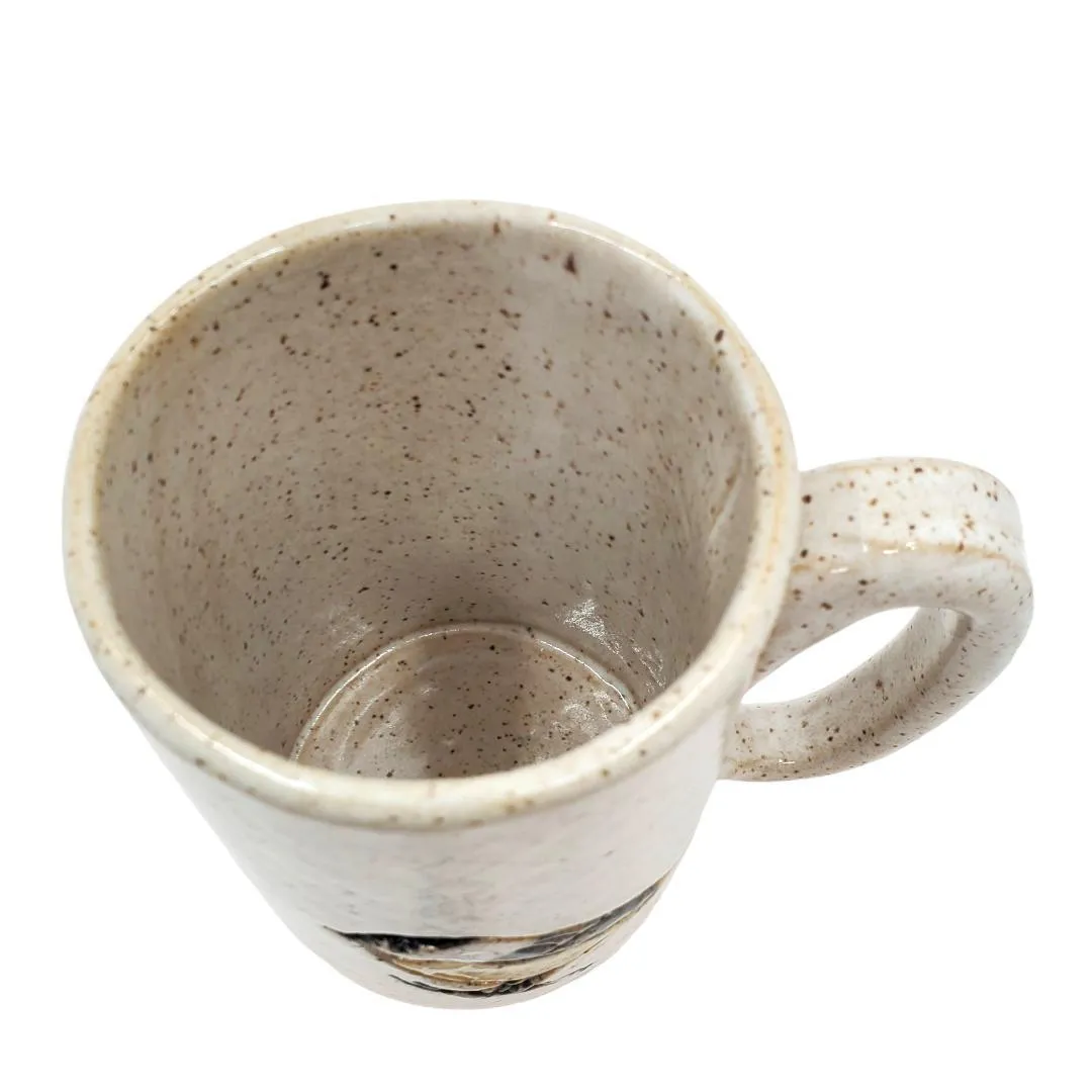 Mug - 16oz - Chickadee Patterned Ceramic Mug  by White Squirrel Clayworks