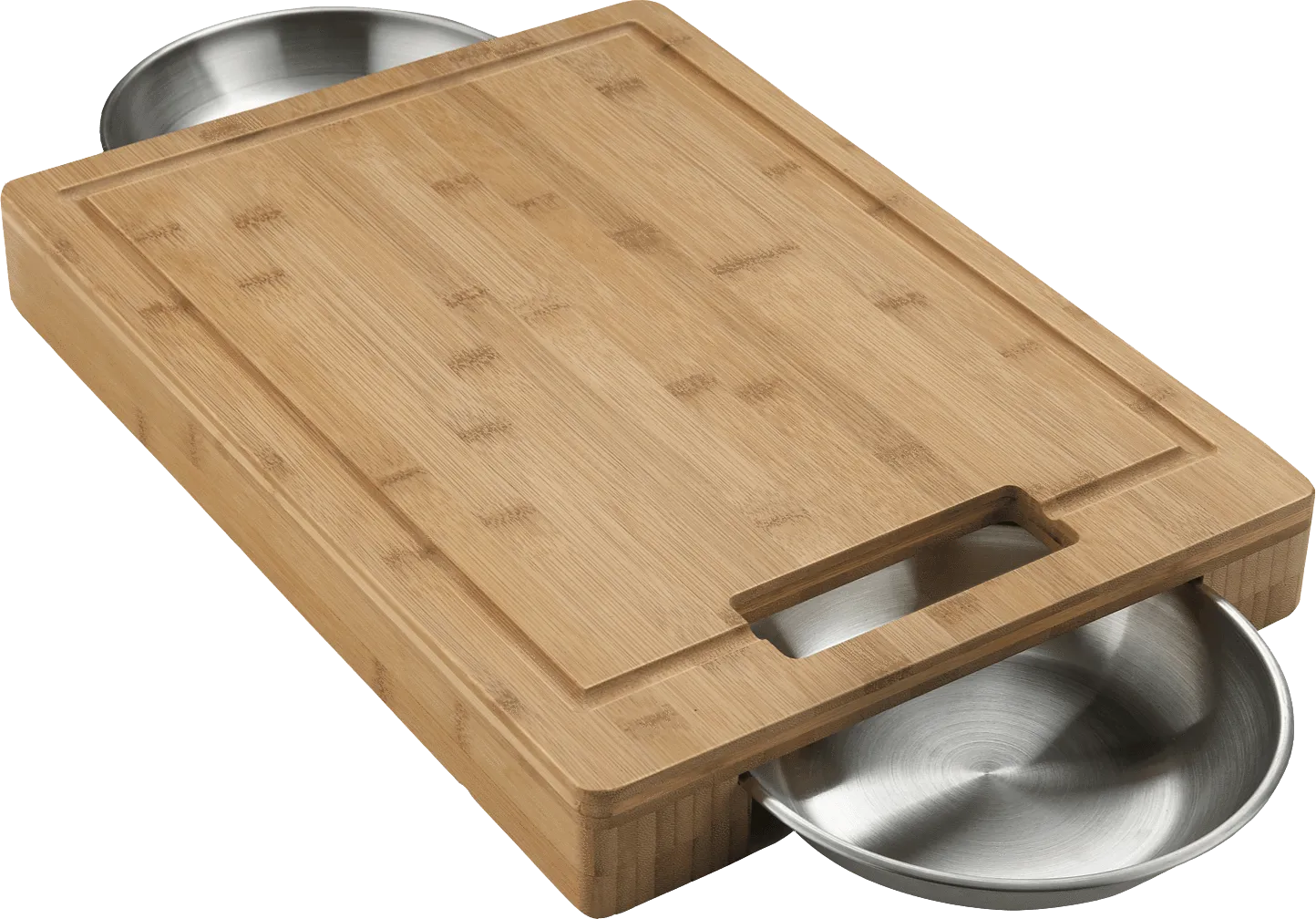 Napoleon PRO Cutting Board with Stainless Steel Bowls 70012