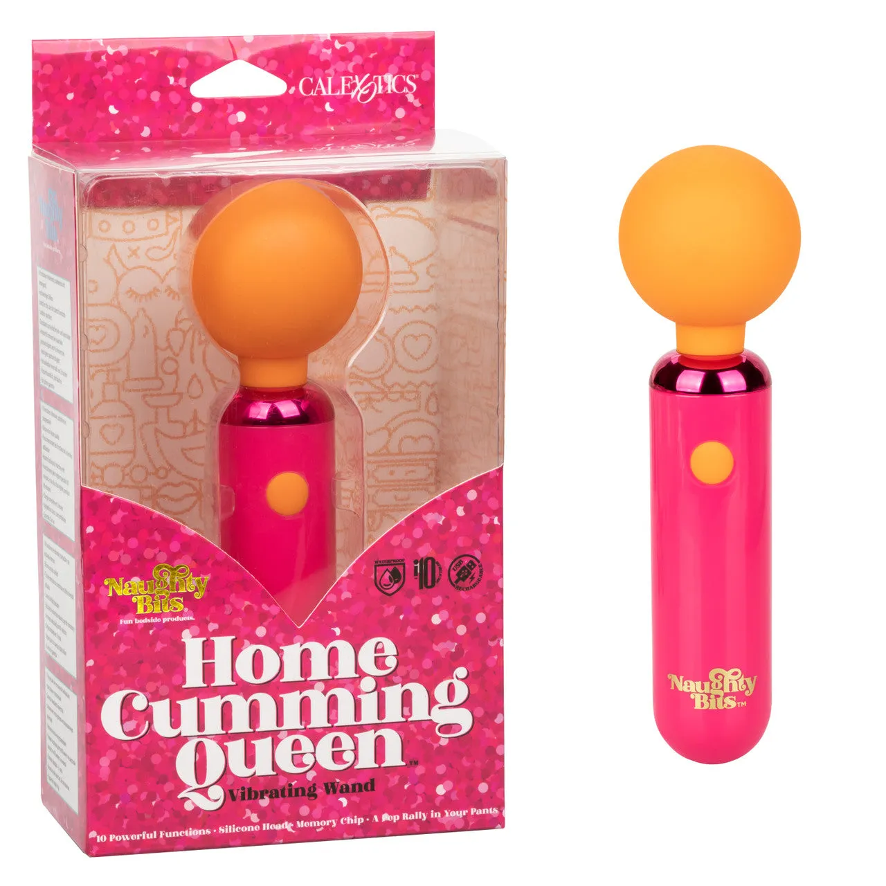 Naughty Bits HOME CUMMING QUEEN Vibrating Mini Massage Wand